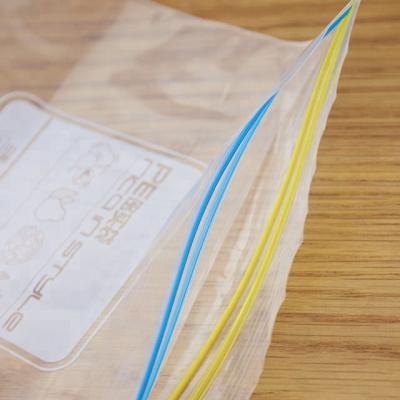 China Recyclable Transparent Custom Printed Double Zipper Bag Plastic Self Lock Bag for sale