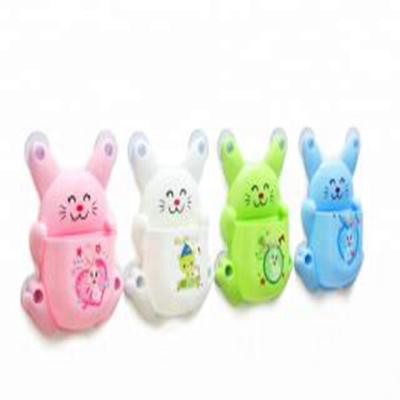 China Sustainable Wall Mounted Bathroom Cup Container Rabbit Toothbrush Holder for sale