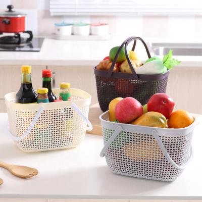 China Viable Wholesales Woven PP Plastic Basket For Household Supermarket Shopping for sale