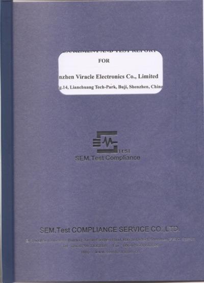 FCC - Shenzhen Viracle Electronics Co., Limited