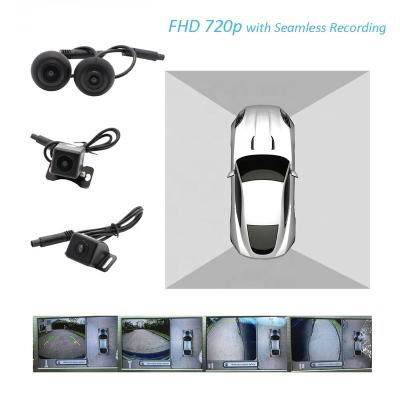 China 720*576 360 degree all round bird view camera system for car safe driving 4 ch around view car dvr camera for sale