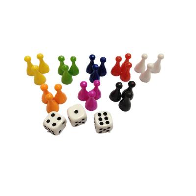 China Plastic Plastic Board Game Tokens With Custom Dice Game Pawns for sale