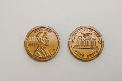 China Plastic Plastic PS Gambling Game Coins USA Cent , Board Game Chips for sale