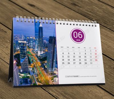 China Table Calendar Pyramid Calendar Triangle Stand Up Wire-O Binding Dest Calendar For Business Advertising for sale