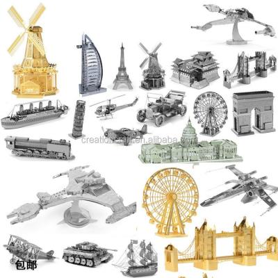 China DIY TOY 3D Metal Puzzle Assembled House Model Artwork Craft Metal Gift Intelligence DIY Toys Funny Puzzle Toy for sale