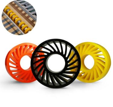 China Industrial PU Sun Wheel Pressure Wheels For Printing Industry Paper Feeding for sale