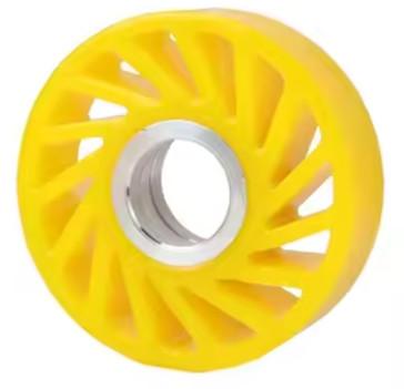 China Polyurethane Material Sun Wheel for Printing Industry Sheet Feeding Yellow for sale