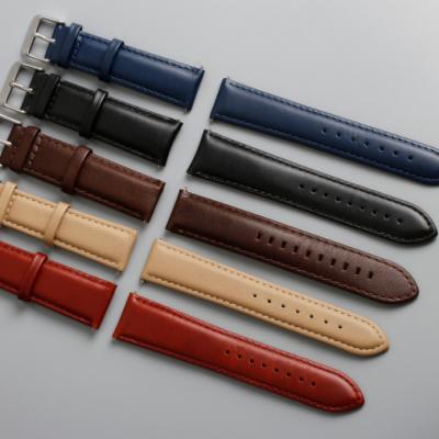 China Leather 2 Pieces Oil Wax Leather Watch Band 20mm 22mm Unisex Leather Watchbands Business Leather Bands for sale