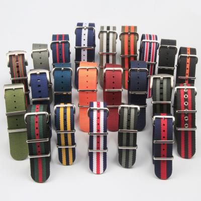 China NATO Zulu Strap Direct Sales Watch Band NATO Nylon Watch Strap In 18mm 20mm With Polished Hardware for sale