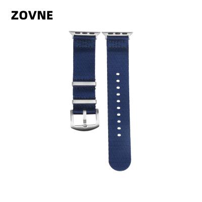 China Blue Fabric Zovne 38mm/40mm Apple Watch Band OEM 42mm/44mm for sale