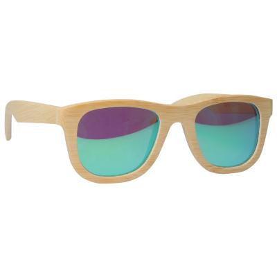 China Fashion Sunglasses Wholesale New Arrival Glass Product Square Shape Blue Polarization Bamboo Wooden Sunglasses for sale