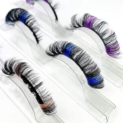 China Natural Soft DD Curl Long 25 Mm Volume Strip Russian Mink Lashes Faux Mink Eyelashes for sale