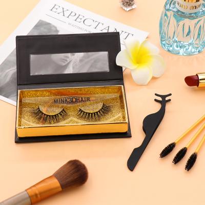 China Private Label Natural Soft False Lashes 25mm Real Mink 3D False Eyelashes for sale