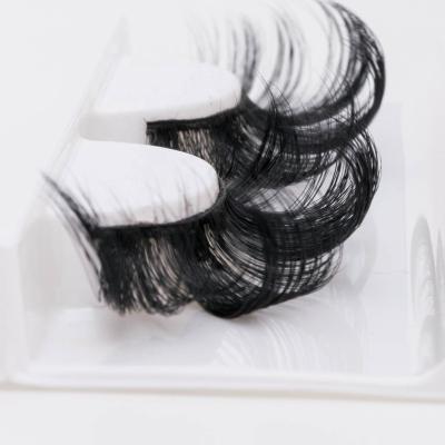 China European and American Thick Curly Natural Russian Curl False Eyelashes Dual Density Natural Soft Russian Mink Eyelashes for sale