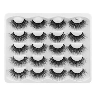 China Wholesale Private Label Natural Soft 3D Strip Faux Mink Eye Lashes Vendor Silk Natural Synthetic Handmade Eyelashes for sale