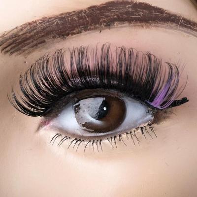 China Individual False Mink False Eye Lashes Gradient Mink Color Eye Lashes False Eyelashes Natural Soft Colorful Eyelash Extension for sale