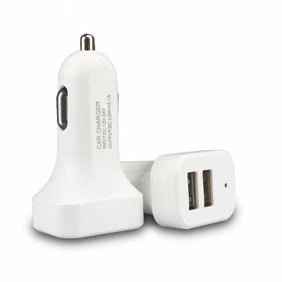 China Smart Car USB Charger 5V 2.1A Dual USB Smart Universal Car Charger For Mobile Phone Tablet for sale