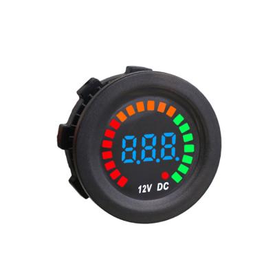 China Universal DC 12V Color Car Digital LED Voltmeter Car Motorcycle Voltmeter Voltage Tester Meter For Boat ATV UTV Motorbike for sale