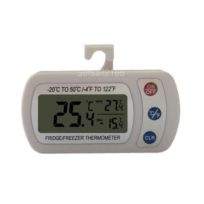 China Waterproof Digital Fridge Freezer Fridge Thermometer Temperature Meter With Hanging Hook 85*45*20mm for sale