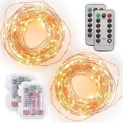 China Waterproof Remote Control High Battery Power Garden LED String Light For Outdoor Curtain Decoration Garden Party for sale