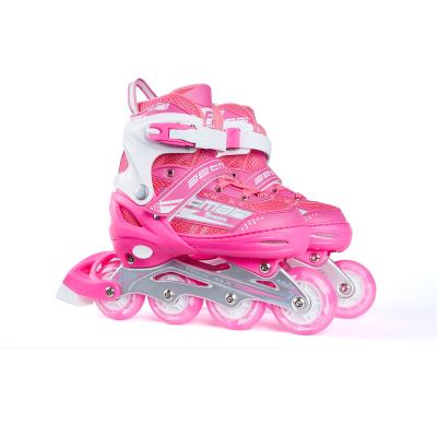 China Fashion \ Comfortable \ Durable Full Flash Eight-wheel Children's Built-in Adjustable Roller Skates Thickened Aluminum Alloy Bracket Roller Skates Speed for sale