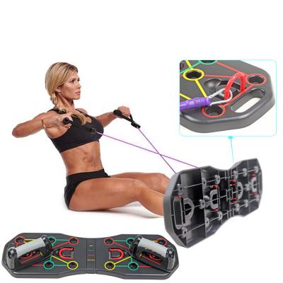 China Eco-friendly Multifunctional Folding Pull Rope Board Pump Stick Board Home Chest Muscle Training for sale