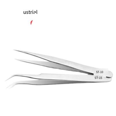 China Electronic Pickling Industrial/Household/Beauty Bird Nest Enhancement Nail Maintenance Hardening Tweezers Fine Stainless Steel Tweezers High Precision Tip for sale