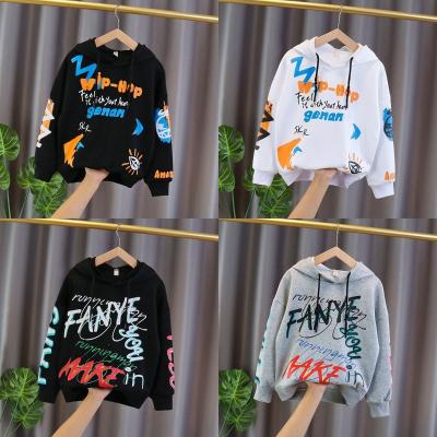 China Anti-wrinkle foreign trade cartoon hoodie children's thermal hoodie thickened and velvet jacket wholesale for sale