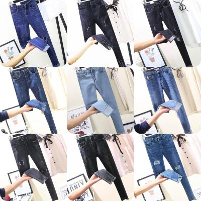 China Manufacturer Supply Cheap Wholesale Women High Waist Breathable Sexy Blue Denim Pants Skinny Jeans for sale