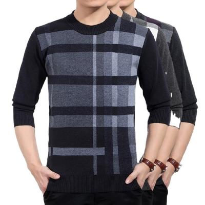 China 2023 Middle-aged and older men's sweater Korean version thick casual border men's round neck Anti-wrinkle knit sweater for sale