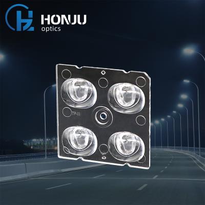 China Street Light Lens 5050-4H1-TPIIIM 3535 PC Multi-angle 2x2 Led Outdoor Road Lighting OEM Optical Lens for sale