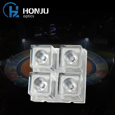 China Street Light High Power Optics Lens PC 30 Degree Matching 3535 LED Stadium Lights Lens Optics Contact Lenses for sale