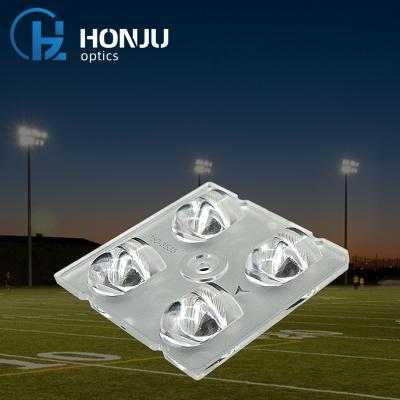 China Street light optical lens 50 degree flood light stadium light lens 5050 size design outdoor sports for sale