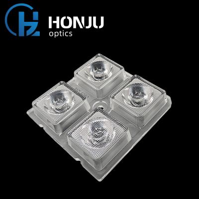 China Street Light Optical Lens 30 Degree Lamp Parts Wholesale For Led Street Light Lens Flood Light Lens 5050 for sale