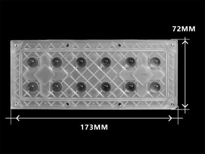 China Street Light Module LED Lens 60 Degree 12In Asymmetric Outdoor Optical Lens 3030 1 Led Street Light Lens for sale
