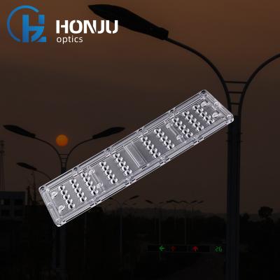 China PC 70*145 Degree 50x1 Flood Light Module Lens 2835 3030 Led Street Light Lens Optical Street Light Lens for sale