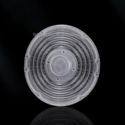 China Factories parking lots and high-space venue UFO double concave diameter 265 mm 200W light 3030 100 degree high bay optical led lens for industrial lighting for sale