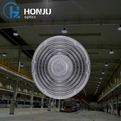 China Factory Parking Lots and High-Space Venue Ring Lens Refractive Optics Source 150W 3030 Light 100 Degree Diameter 235 UFO Concave Double High Bay Lens for sale