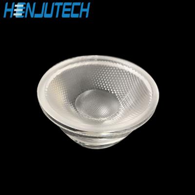 China Plastic Led Lights Optics Diameter 35*18mm COB Fresnel Lens Legree 24 Legree Led Plano Focusing Convex Lens for sale