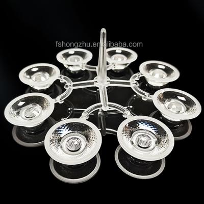 China Clear Acrylic Led Lights Projector Lens Verhoogligt Downlight Lens 24 Degree Track Lights Diameter 42*14mm Clear Acrylic Lenses for sale