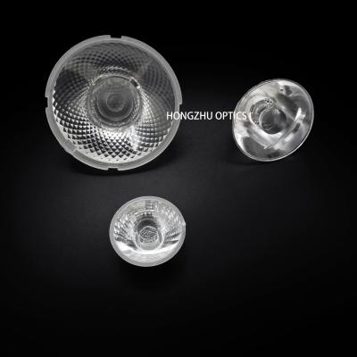 China COB Optics Lens Indoor Lighting Materials 38 Degree Led Projector PMMA LED COB Optic Acrylic Lens For Wall Washer for sale