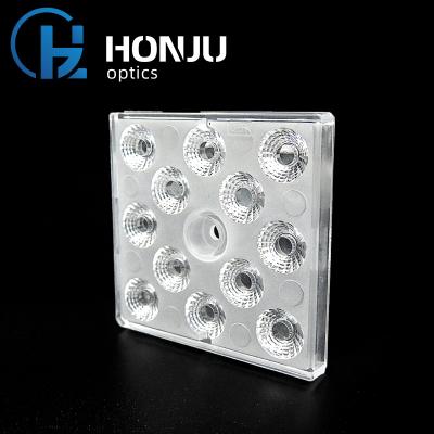 China Street Light Lens High Power Optical Led Molding PC 40 Degree 50X50mm Led Flood Light Module Lens for sale