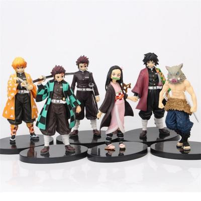 China Cartoon Toy Demon Slayer 6-Piece set kimetsu no yaiba Anime PVC Action Figure Model Toys Action Number for sale