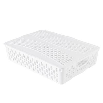 China PP Document Storage Basket Desktop Financial Storage And Sorting A4 Plastic Document Voucher for sale