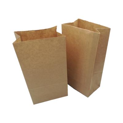 China Recyclable Coffee Bag Kraft Paper Bag For Bread Without Handle Fruit Bag for sale