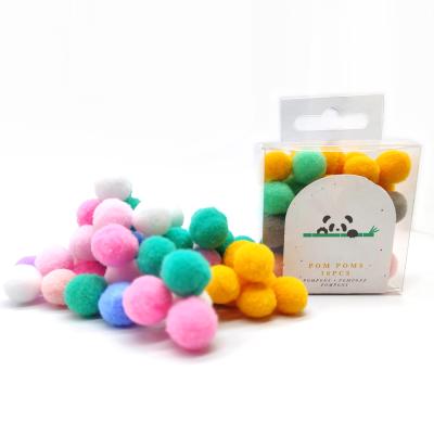 China High Quality Auto Upholstery Cheap Pompoms Softly Mixed Around Shaped Fluffy Toys Pom Pom For Kids DIY Pompom Balls for sale