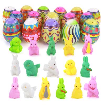 China Indoor Decoration/Outdoor Decoration Filled With Mini Toys Capsules Diy Plastic Painting Kit Bunny Gift Easter Egg for sale