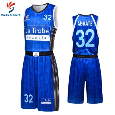 China Wholesale Antibacterial Reversible Singlets Basketball Uniforms Custom Sublimation Wear Sublimation Basketball Club Team Mesh Basketball Tank Tops for sale