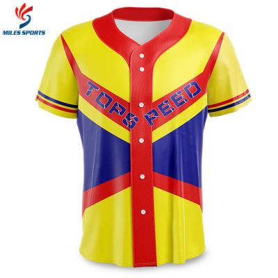 China Fashion Antibacterial High Quality Single Button Down Mesh Baseball Tank Top Custom Copy for sale