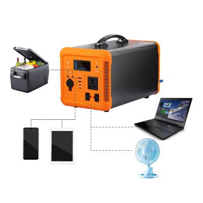 China Outdoor Power Station Camping Backup Power Supply Home Solar Power Station 1000W Lifepo4 Wireless Charging Battery for sale